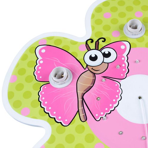 Infantastic Kinderlampe in Blumenform mit Schmetterling und Raupe, LED Nachtlicht-Funktion, Deckenlampe ca. 49x49x7cm - 5