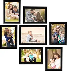 Shri Nath Creations Photo Frames Collage Individual Frames Set of 7 (4X6=6 & 5X7=1 Frame)