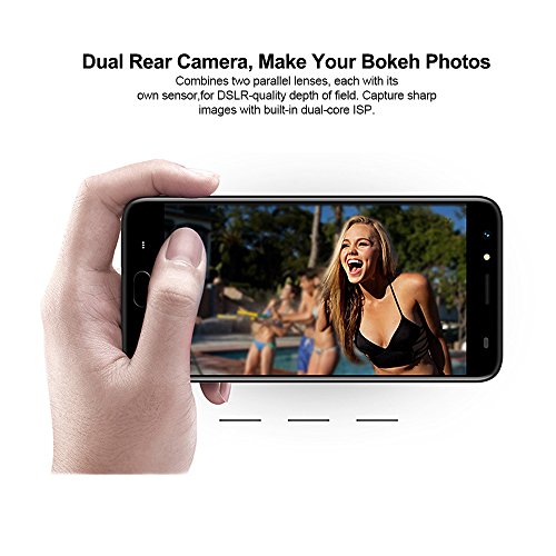 M-HORSE Power 2 Smartphone 4G LTE Ohne Vertrag mit 6000 mah akku, 5,5-Zoll-IPS-Bildschirm, Dual RÃ¼ckkamera, Dual SIM, Android 7.0, 2GB RAM + 16 GB ROM, Bluetooth 5.0,GPS, WiFi (Gold)