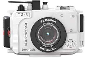 Sea frogs for Olympus TG-6 195FT/60M Underwater Camera Waterproof Diving housing Black (Housing + Red Filter)