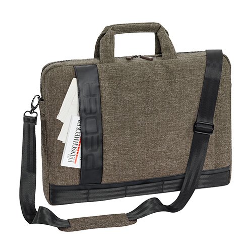 PEDEA Notebooktasche Fancy f  r 15 6 Zoll  39 6cm  mit Zubeh  rfach und Schultergurt  beige