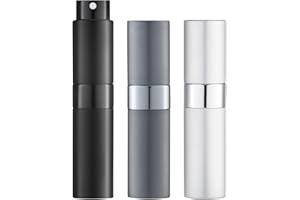 Toureal 8 ml pusta butelka na perfumy (3 sztuki) mini rozpylacz podróżny, atomizer z rozpylaczem (czerwony, różowy, fioletowy)