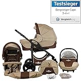 SICHERHEIT HAT VORRANG ✓ Mit diesem Kombikinderwagen sind Sie immer auf der sicheren Seite. Der Bergsteiger Kinderwagen erfüllt die europäische Sicherheitsnorm EN1888, die die sicherheitstechnischen Anforderungen an Kinderwagen festlegt. Alle verwendeten Stoffe sind Oeko-Tex Standard 100 geprüft und gelten somit als absolut unbedenklich. Darüber hinaus beauftragen wir als Hersteller regelmäßig ein renommiertes Prüfungslabor mit Kontrollen auf Schadstofffreiheit.