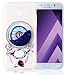 Produktbild Samsung Galaxy A5(2017) Hülle Silikon 3D Glitzer Dünn ISENPENK Muster Campanula [Blau] Durchsichtig Ultra Slim Samsung Galaxy A5(2017) Hülle Silikon Transparent TPU Liquid Fließen Flüssig Strass Wasserdicht Glänzen Rückseite Schutzhülle Handy Hülle Tasche