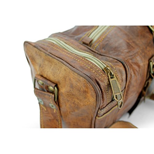 A.P. Donovan – Leder-Tasche für Handgepäck – viariabel verwendbar für Reise, Freizeit, Sport – Kurztrip -Bag – Vintage – zum Umhängen – eckig - 5