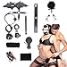 Produktbild WeDol SM Set Bondageset Fesseln BDSM 10 Stück erotik Sexspielzeug für Anfänger Paarehalsband Handschellen Fußfesseln Bondage schwarz
