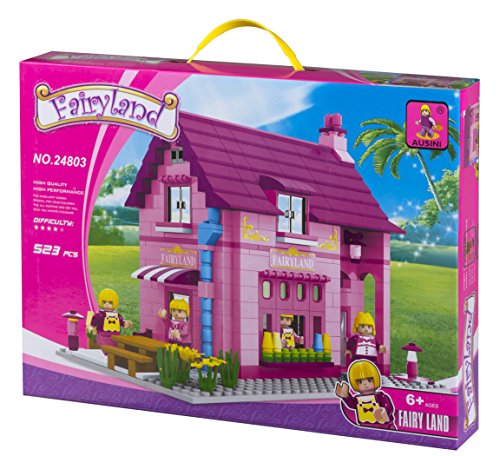 Ausini-Construcción casita compatible Lego, 523 piezas, (Colorbaby 42842)