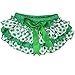 juDanzy Satin baby ruffle bloomers Diaper Covers in a Variety of colors & sizes (6-24 Months, Green and White Polka Dot) Color: Green and White Polka Dot Size: 6-24 Months