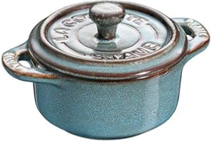 STAUB Mini Cocotte 10 cm Ancient Turquoise in Ceramica