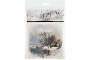 ITD Collection - Ensemble créatif de mini papier de riz pour scrapbooking - 14,8 x 14,8 cm (6 feuilles) Papiers de riz pour découpage pour scrapbooking et travaux manuels - Multicolore (RSM088)