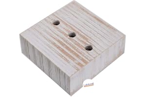 LAMORELL LIGHTDESIGN Rosace en bois carrée. Couleur Blanc. 1/2/3 sorties (3 Sorties)