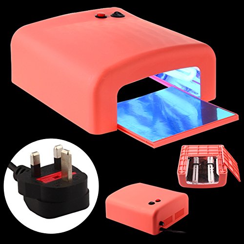 MultiWare 36W UV Lamp Nail Dryer Machine for Nail Polish with 9W x 4 Blubs Pink