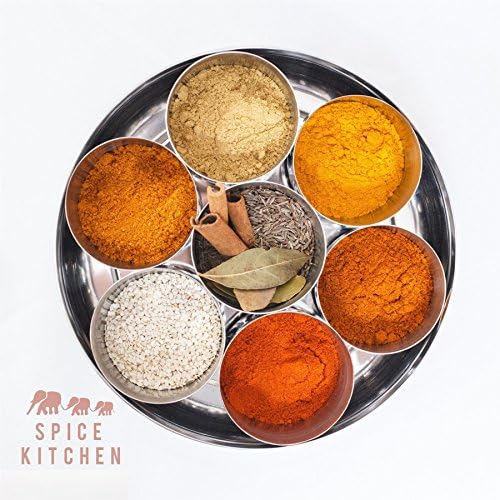 Spice Kitchen Moroccan Spice Tin 10 Spices with Individual Handmade Silk Sari Wrap