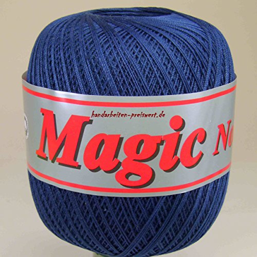 Häkelgarn 100 Gramm Baumwolle-Filet-Garn häkeln - Magic Stärke Nm 17/3 Farbe marine-blau_108