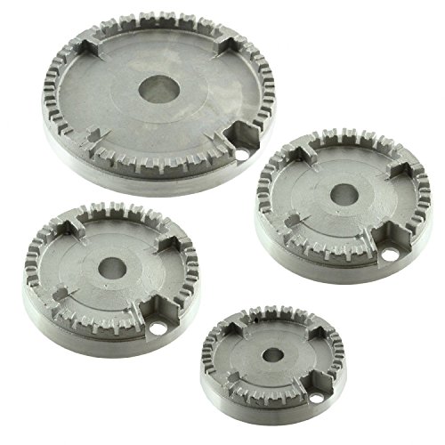 SPARES2GO Universal Oven Cooker Hob Gas Burner Crown Flame Cap Small, 2