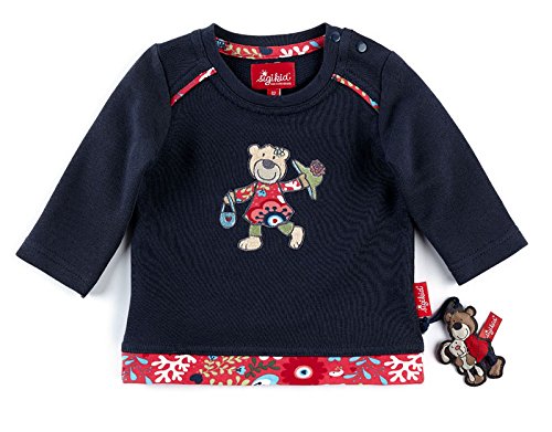 Sigikid Baby Girls Sweatshirt, Baby Sweatshirt, Blue (dunkelblau 275), 6-9 Months (Manufacturer size: 74)