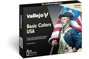 Vallejo USA Coffret de 16 pots de peinture acrylique pour modélisme Couleurs assorties
