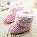 Etosell Newborn Crochet/Knit Fleece Boots Toddler Girl Wool Snow Crib Shoes Booties (S/0-6 Months, Pink)