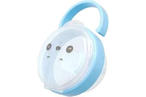 WENMIN Rangement Pour Tétine Bébé, Pochette Pour Sucettes, Boîtes À Poussière Transparentes Portable, Boîte À Tétine Bébé, Rangement Pour Tétine, Porte Sucette, Motif Dessin Animé