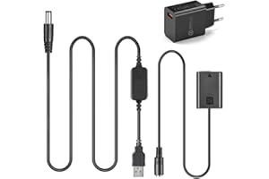 RAEISUSP Kabel USB 5V-8,4V AC-PW20 NP-FW50 Dummy-Akku zestaw do A7S2 A7S A7II A7R A7RII A7m2 A37 A6000 A6300 A6500 A7000