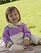 Green Nippers Betty Bow Organic Baby Girl's Baby Grow Apple Heather & Vanilla with Rose Bows 6-9 Months