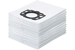 Niuzemyko 12x Vacuum Cleaner Fleer Filter Dust Bags Compatible with Karcher WD4 WD5 WD6 MV4 MV5 MV6 P Premium WD5.200 MP WD5.600 MP WD6P Car Renovation Vac WD 4.290 Wet & Dry 2.863-006.0 28630060