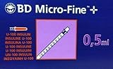BD Microfine + U100 insulin syringe 0.5ml 0.30 (30g) 8mm pack 100