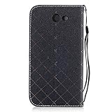 FESELE Schutzhülle für [Samsung Galaxy J7 2017] Brieftasche Hülle Lederhülle Leder Case Ledertasche mit Standfunktion Kartenfach, Samsung Galaxy J7 2017 Liebe Herz Magnetverschluss Muster Flip Case Wallet Cover Ledertasche Leder-Mappen-Karten-Slot-Abdeckung für Samsung Galaxy J7 2017 + Blau Eingabestift Stylus Touch Pen-schwarz - 5