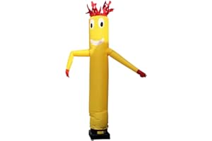 GAORUI Aufblasbarer Schlauchmann Sky Puppet Dancer – lustiger, verrückter Winker, aufblasbarer Schlauch für Festivalwerbung (ohne Gebläse) (Gelb, 3 m)
