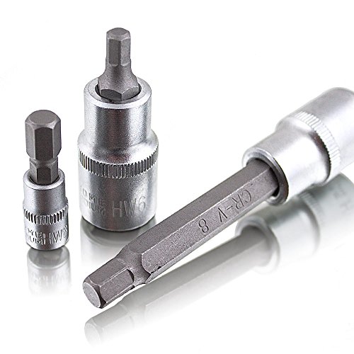 BITUXX® 18 teiliger Nusssatz Sechskant Vielzahn Innen Inbus Bit Steck Nüsse Stecknuss Bit Werkzeug Set - 4