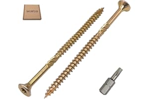 SKIR'CO Confezione da 20 viti universali in acciaio zincato da 5,0 x 120 mm, testa svasata, testa torx, tipo 17, viti truciolare (20, 5,0 x 120 mm)