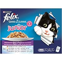 Purina Felix Junior As Good as it Looks Mixed Selection Wet Cat Food Pouch 100g (12 Pouches)