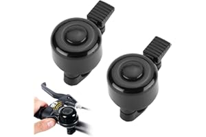 KYLOS Lot De 2 Sonnettes De Vélo Universelles - Son Puissant - Classique - Rétro - pour Enfants Et Adultes - pour Vélo De Route, VTT Et Scooter - Noir