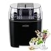 Eismaschine 1,5 Liter, Aicok Eiscreme Maschine, Sorbet Maschine, Frozen Joghurt Maschine, Speiseeismaschine mit Timer, inkl. Rezeptvorschläge, Schwarz