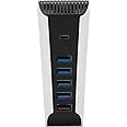 5 Port USB Hub for PS5, USB High Speed Expansion Hub Charger USB Extender Compatible with PS5 Game Console, 5 Hub Spliter with USB C Port