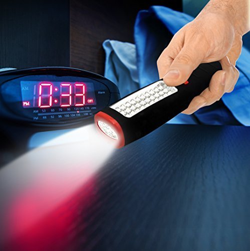 LED Arbeitsleuchte mit 37 LEDs, Haken & Magnethalter - 7