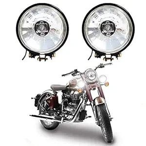 VAISHNU Waterproof Vintage Fog Lights for Bikes (Pack of 2 Pieces, Black, 3.5)