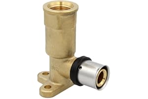 STABILO SANITAER Pipetec Pressfitting Wandwinkel 20x2 1/2 Zoll IG 78mm Wandscheibe TH Kontur Verbundrohr, DVGW, TH-Profil