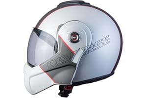 BHR Helmets 807Reverse - Casco Moto Unisex - Adulto, Bianco Fredo, XL