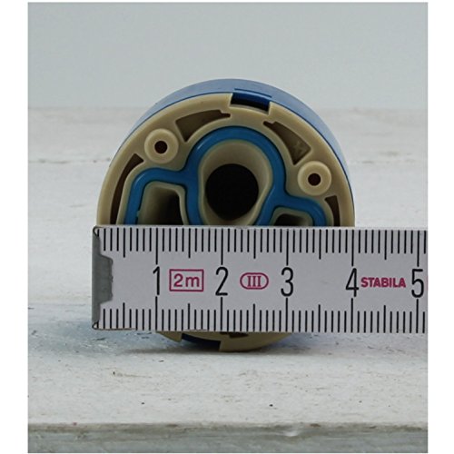 2er-Set Keramik-Kartusche 40 mm Ersatzkartusche Ersatzpatrone Ersatz Kartusche für Armaturen Einhebelmischer Wasserhahn. Ersatz-Kartuschen im Sparset - 3