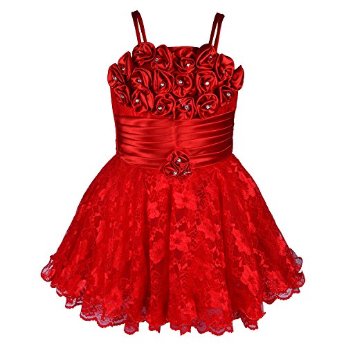 Wish Karo Baby Girls Frock Dress (fr104rd-6-12 Mths_Red_6-12 Months) RS.899.00