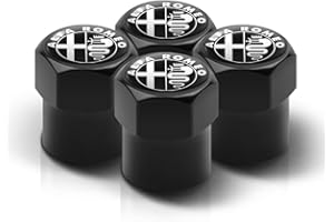 JxbJQQ 4 Pezzi Auto Pneumatico Valvola Tappo per Alfa Romeo Sportiva Giulia Stelvio Mito Giulietta Tonale, Auto Ruote Polvere Tappo, Stabile Pneumatico Pressione, Auto Accessori,B