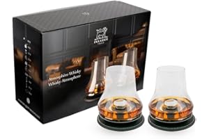 PEUGEOT- Coffret Dégustation Whisky - 2 Sets (Verre à Whisky + Socle Rafraîchissant + Sous-Verre) + Livret - Coffret Cadeau Whisky, Armagnac, Cognac