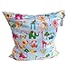 Museya Waterproof Zippered Baby Cloth Diaper Nappy Bag Wet Dry Bag Tote with Soft Snap Handle (Light Blue)