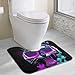 Produktbild Bath Mat Non Slip Absorbent Super Cozy Coral Velvet Bathroom Rug Toilet Carpet (15.74" X 19.29" U Contour, Cool Tiger with Sunglasses)