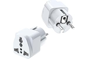 VIEVRE 2 sztuki adapterów podróżnych, uniwersalny adapter, wtyczka chińska, wtyczka Niemiec, uniwersalne gniazdko UE do USA, UK, Tajlandii, Szwajcarii, Chin, Włoch itd