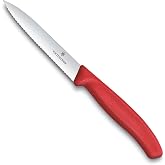 Victorinox 6.7731.C1 Swiss Classic 10cm Tırtıklı Soyma Bı&ccedil;ağı, Kırmızı