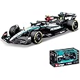 HTLNUZD Bburago 1:43 2024 New F1 Mercedes W15#4 Lewis Hamilton Alloy Racing Car 1/43 Formula One Model Car Die Cast Adult Collection Vehicles Gift (Color box version)
