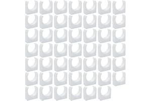 HLIWS Clip fisse a forma di U Clip-48 Pezzi PPR Supporto per tubo di alimentazione, per tubi dell'acqua, Tubazioni Fissaggio, viti non incluse (Diametro interno 25 mm)