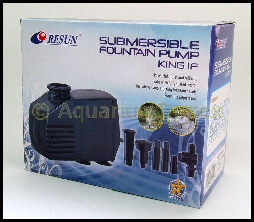 RESUN KING-1F SPRINGBRUNNENPUMPE + FONTÄNE 380L/H BRUNNEN PUMPE TEICHPUMPE - 5